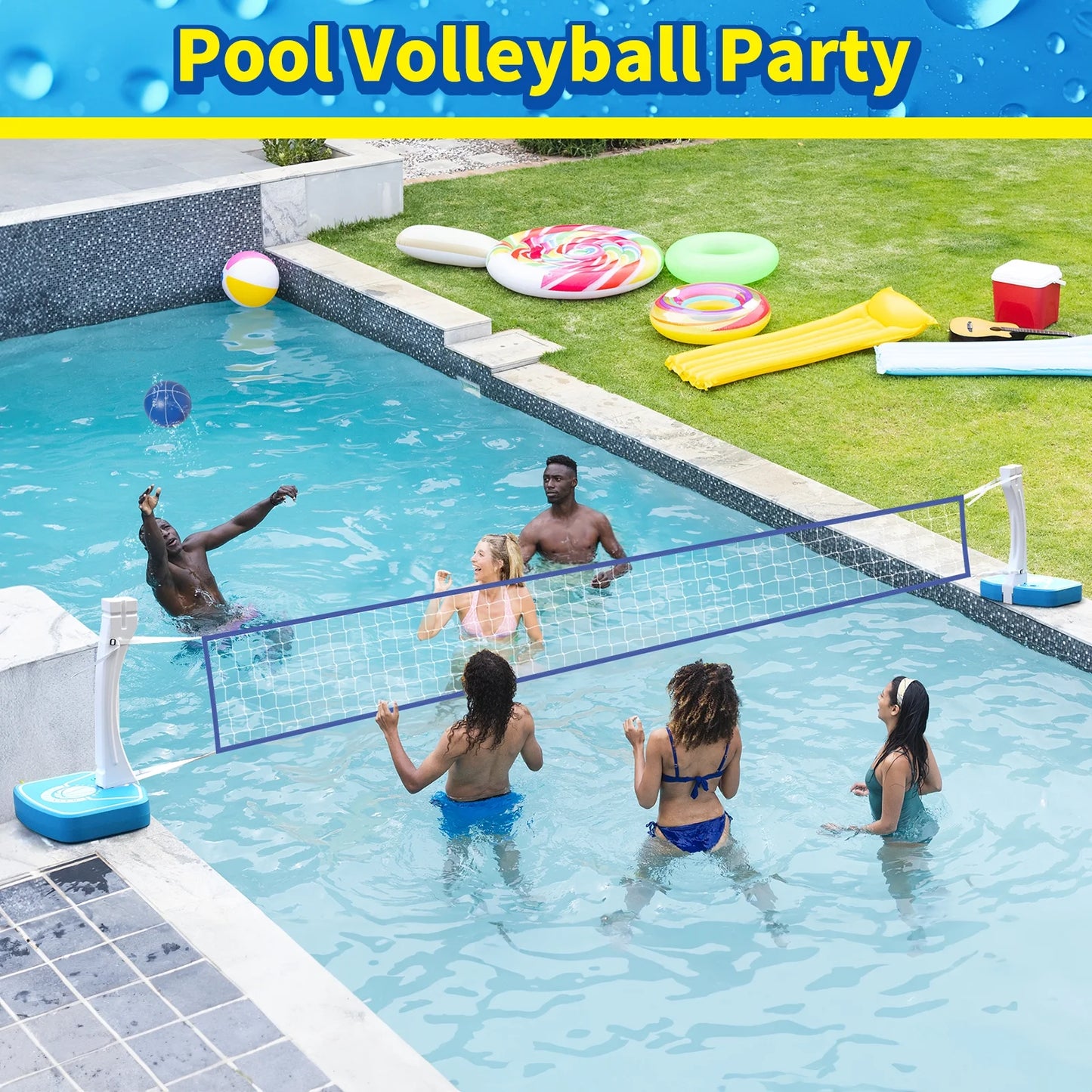 48" - 78" Adjustable Height Poolside Basketball System (Kids)